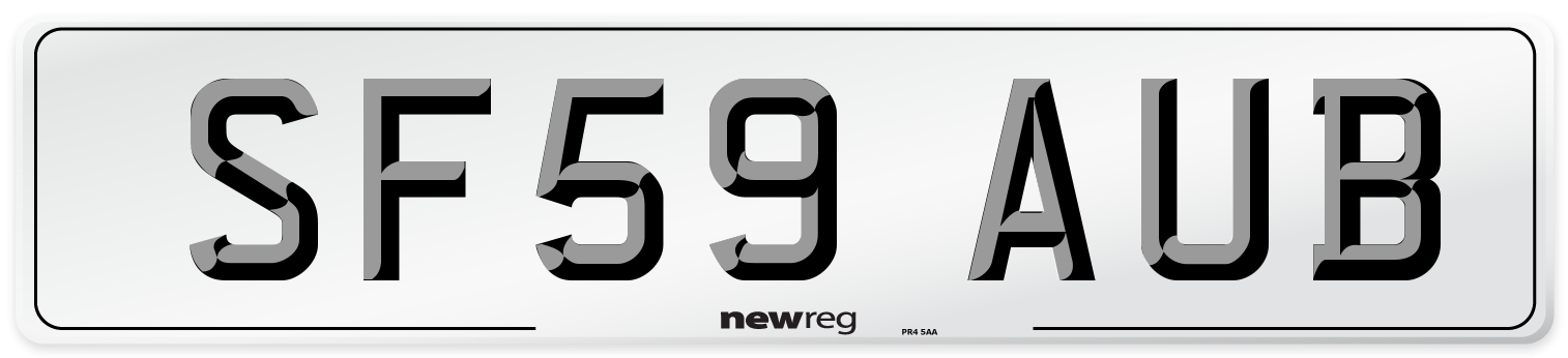 SF59 AUB Number Plate from New Reg